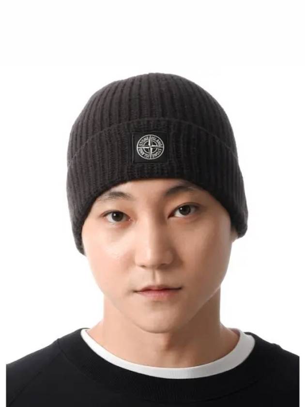 Compass applique virgin wool beanie 8115N10B5 - STONE ISLAND - BALAAN 2