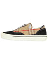 Men's Wilson Vintage Check Mix Low Top Sneakers Black Brown - BURBERRY - BALAAN 4