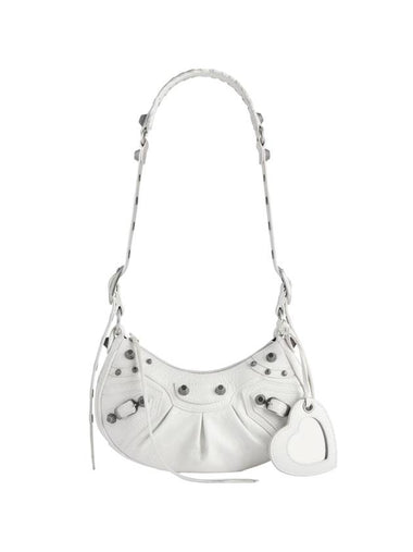 Le Cagole XS Lambskin Shoulder Bag White - BALENCIAGA - BALAAN 1