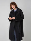 Wool Single Baltic Coat Black - PAGE STUDIO - BALAAN 3