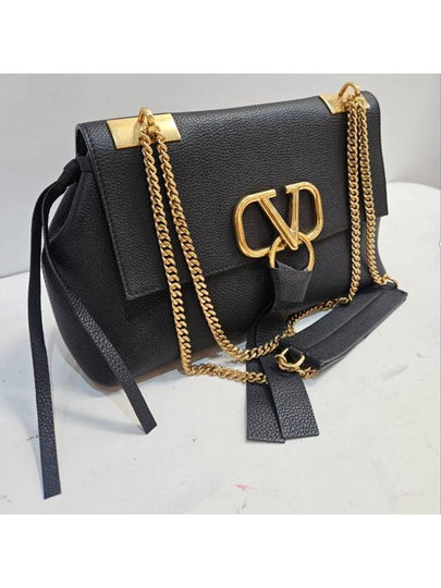 V logo black shoulder bag - VALENTINO - BALAAN 2