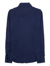 Slim Fit Long Sleeve Shirt Blue - AMI - BALAAN 3