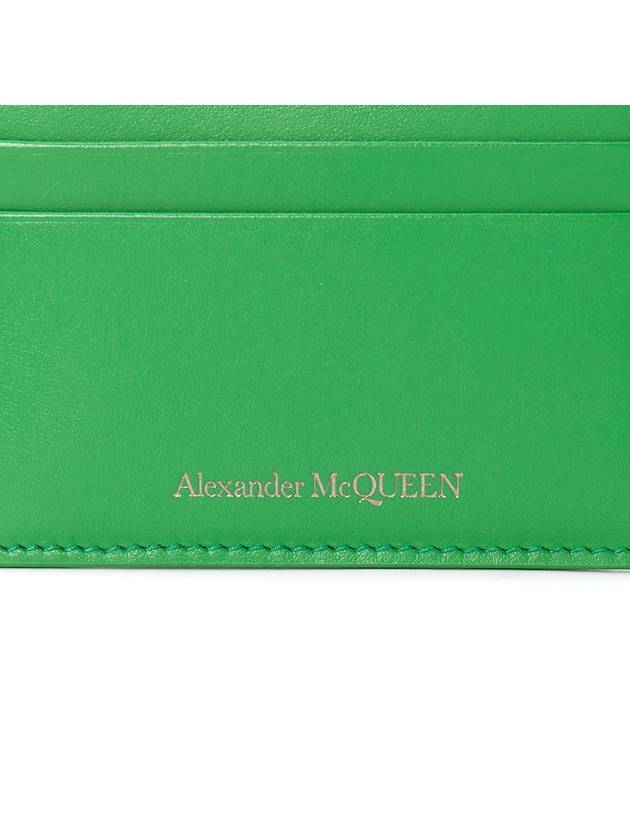 Leather Card Wallet Green - ALEXANDER MCQUEEN - BALAAN 6