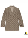 Maxi Horsebit Cotton Jacket Beige Brown - GUCCI - BALAAN 2