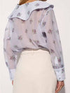 Women s Floral Wide Collar Blouse Lilac F6436 6342 694 - GANNI - BALAAN 4