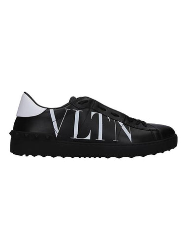 VLTN Open Low Top Sneakers Black - VALENTINO - BALAAN 1