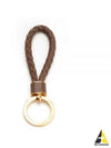 Intrecciato Lambskin Key Holder Brown - BOTTEGA VENETA - BALAAN 2