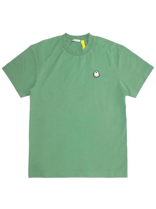 Logo Patch Short Sleeve T-Shirt Green - MONCLER - BALAAN 2