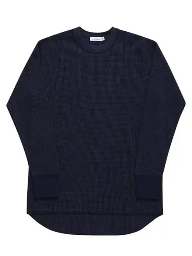 Thermal Crew Neck Knit Top Navy - NANAMICA - BALAAN 6