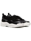 Gum Boy Leather Suede Low Top Sneakers Black - VALENTINO - BALAAN 4