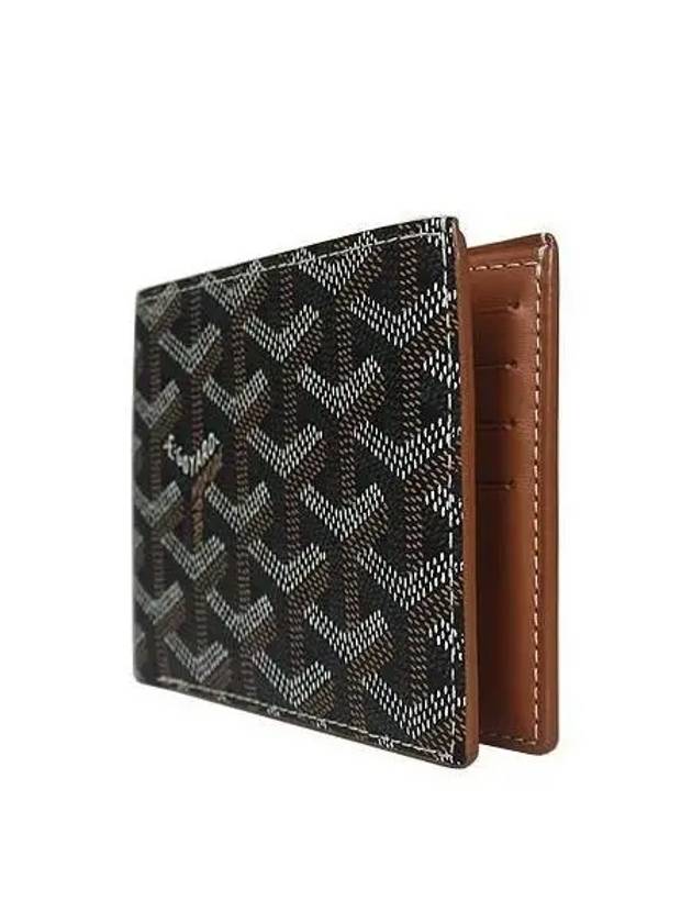 PVC Black Color Tan Leather Victoire Half Wallet - GOYARD - BALAAN 3