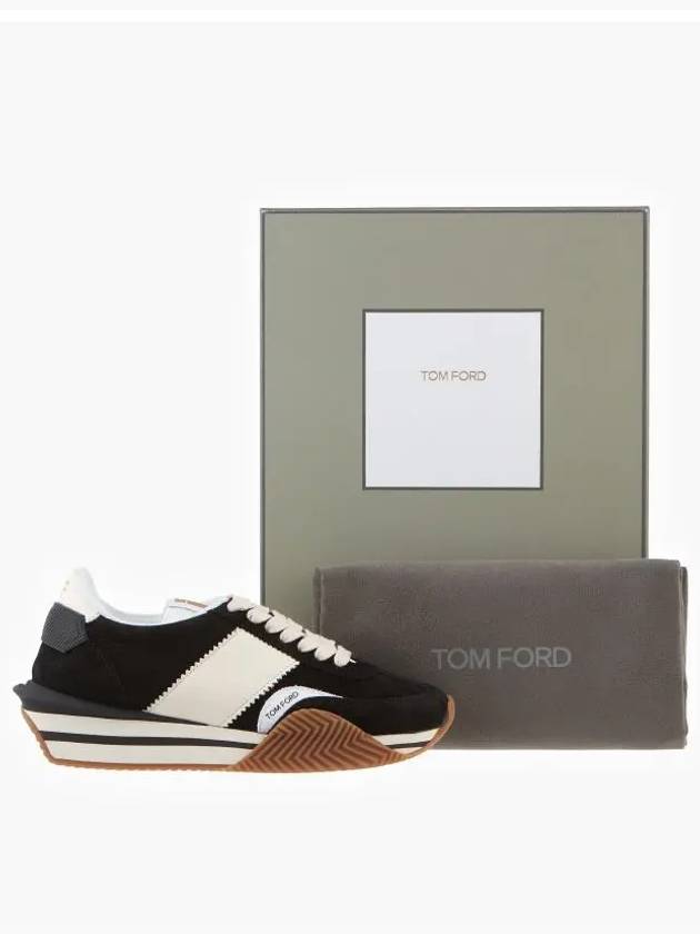 Suede James Sneakers Black Cream - TOM FORD - BALAAN 4