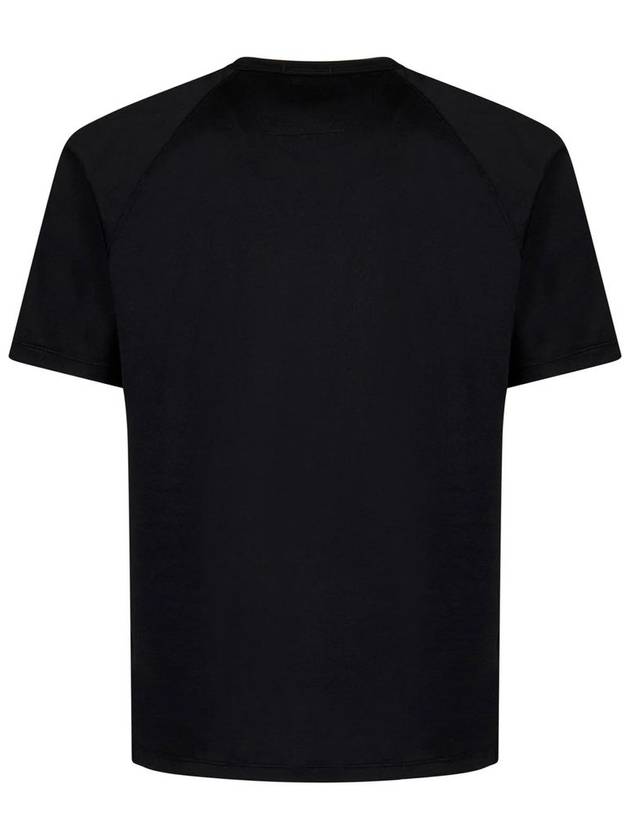 70/2 Mercerized Jersey Logo Short Sleeve T-Shirt Black - CP COMPANY - BALAAN 3