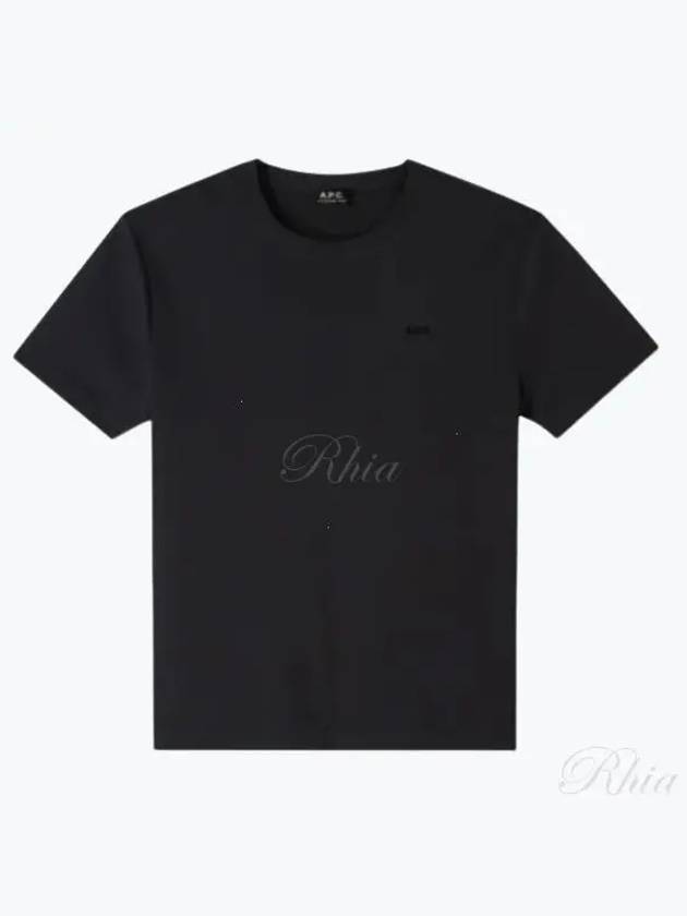 Lewis Cotton Short Sleeve T-Shirt Black - A.P.C. - BALAAN 2