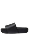 Embossed Logo Platform Leather Slippers Black - Y-3 - BALAAN 2