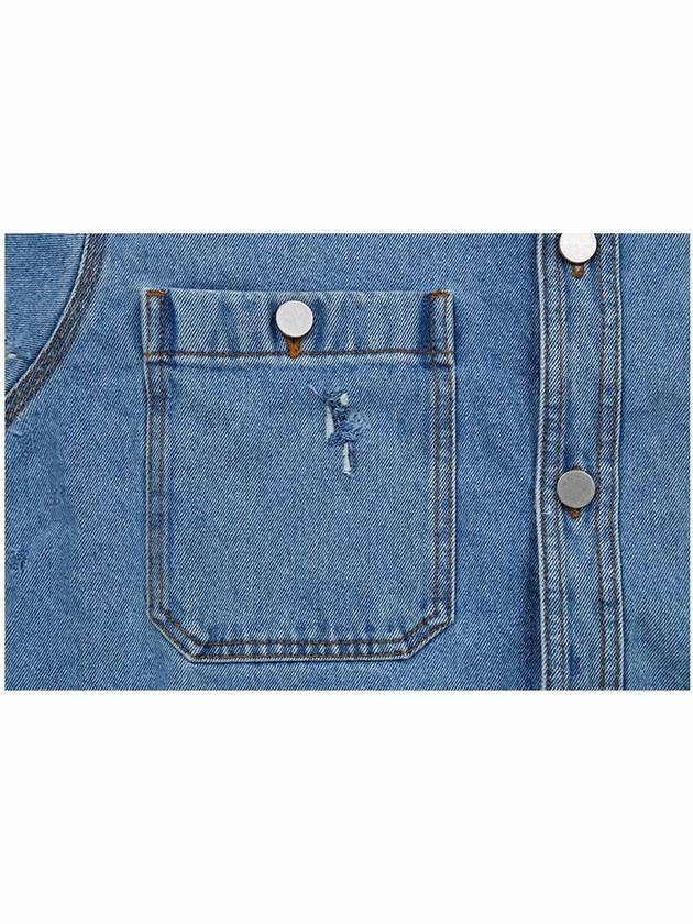 Blue Denim Shirt HM00D15 STWBLU - HED MAYNER - BALAAN 3