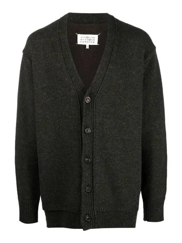 Elbow Patch Cardigan Dark Green - MAISON MARGIELA - BALAAN 2