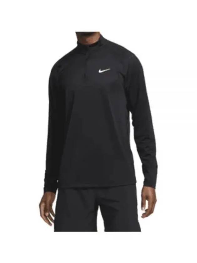 Dri Fit Ready 1/4 Zip Long Sleeve T-Shirt Black - NIKE - BALAAN 2