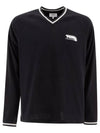 Flax Fox Long Sleeve T-Shirt Black - MAISON KITSUNE - BALAAN 1