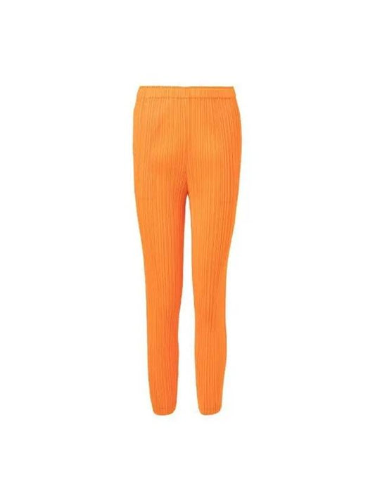 Thicker Bottoms 1 Straight Pants Orange - ISSEY MIYAKE - BALAAN 1