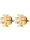 Logo Stud Earrings Gold - TORY BURCH - BALAAN 3