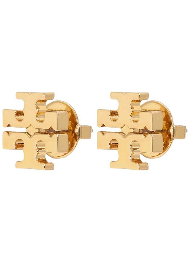 Logo Stud Earrings Gold - TORY BURCH - BALAAN 3