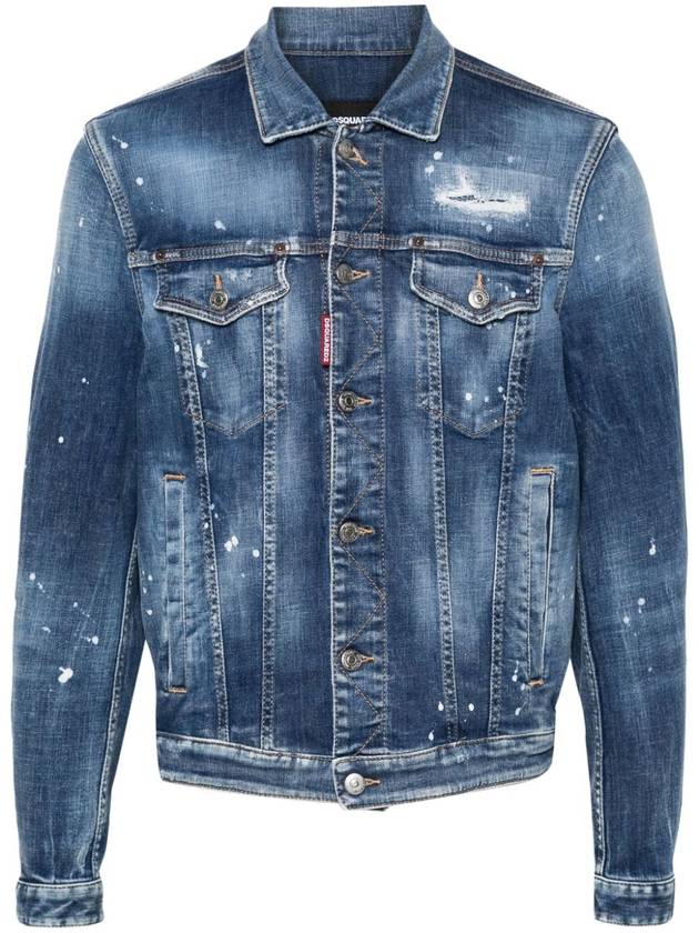 Stretch Dan Denim Jacket Blue - DSQUARED2 - BALAAN 2