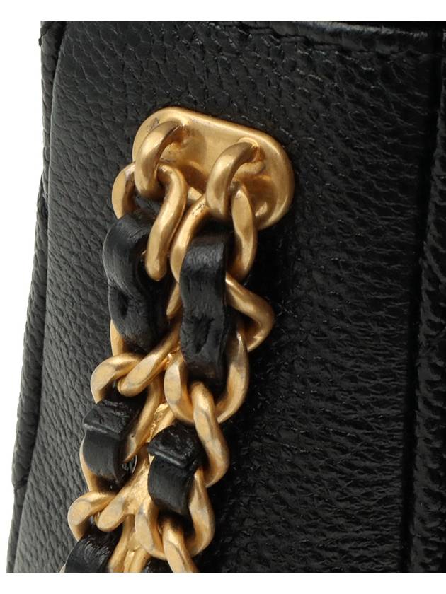 Black Grained Calfskin Caviar Gold Plated Flap Melody Chain Shoulder Bag AS3165 - CHANEL - BALAAN 9