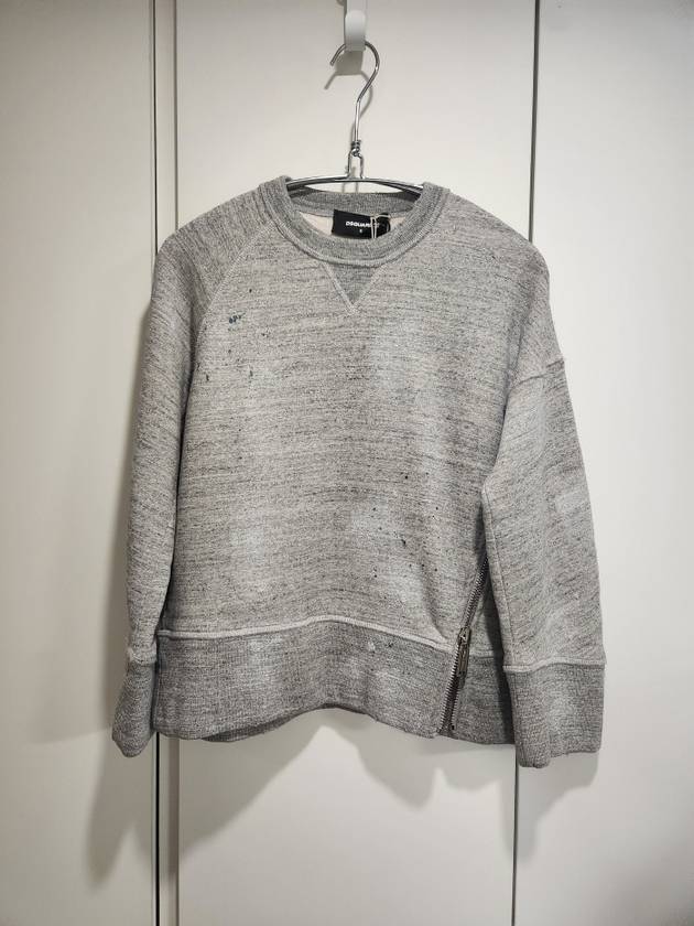 heather gray cropped sweatshirt - DSQUARED2 - BALAAN 6