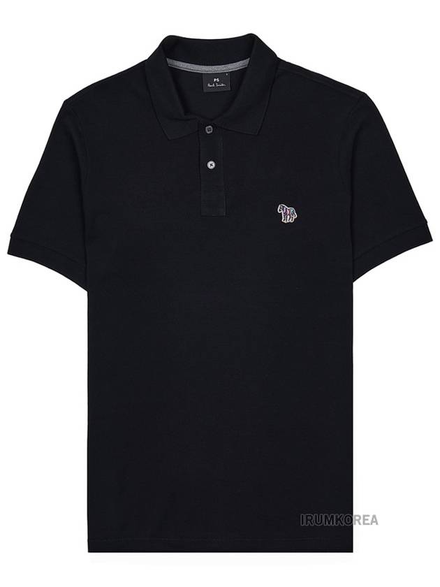 Zebra Short Sleeve Polo Shirt Black - PAUL SMITH - BALAAN 11