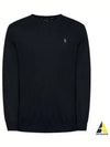 Embroidered Logo Crew Neck Knit Top Black - POLO RALPH LAUREN - BALAAN 2