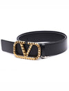 Men's V Logo Signature Gold Belt XY2T0T33_DWB_0NO_22S - VALENTINO - BALAAN 3