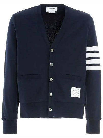 Classic V-Neck 4 Bar Stripe Cardigan Navy - THOM BROWNE - BALAAN 2