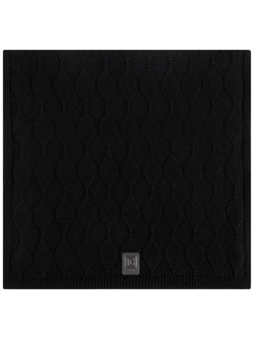 Balmain Scarf With Logo Patch, Men's, Black - BALMAIN - BALAAN 1