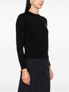 Women's Baby Fox Patch Regular Knit Top Black - MAISON KITSUNE - BALAAN 6