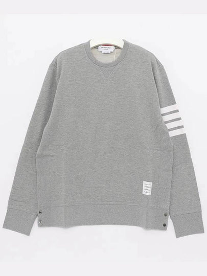 Men's Diagonal Armband Crew Neck Classic Sweatshirt Grey - THOM BROWNE - BALAAN 2