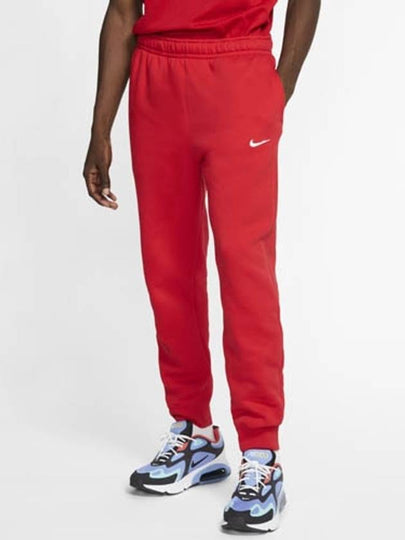 Swoosh Club Fleece Track Pants Red - NIKE - BALAAN 2