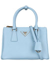 Galleria Saffiano Leather Small Tote Bag Light Blue - PRADA - BALAAN 2