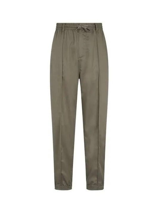 Men s Pintuck String Jogger Pants Dark Khaki 271614 - EMPORIO ARMANI - BALAAN 1