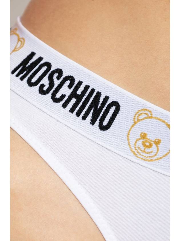 Moschino Logo Thongs, Women's, White - MOSCHINO - BALAAN 4