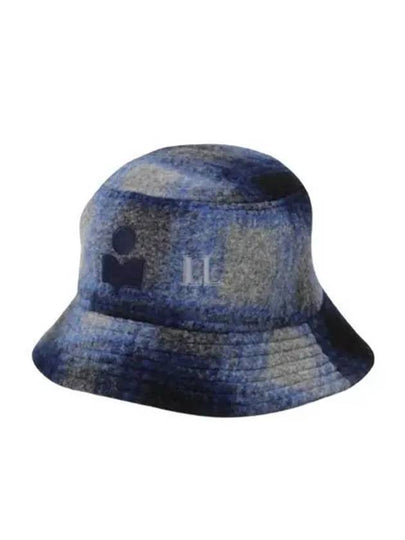 Haley Embroidered Logo Bucket Hat Blue - ISABEL MARANT - BALAAN 2