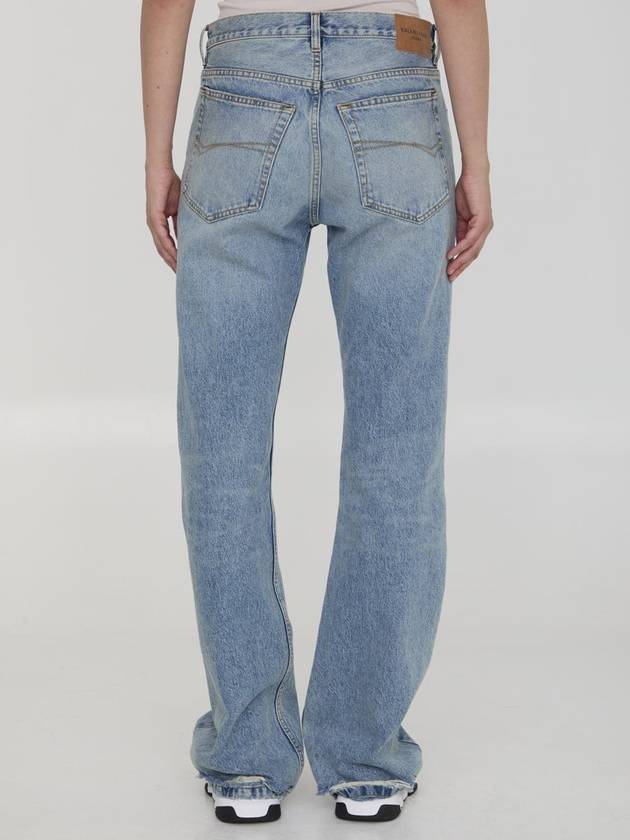 Low Waist Straight Jeans Blue - BALENCIAGA - BALAAN 5