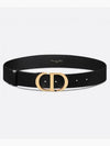 30 Montaigne Leather Belt Black - DIOR - BALAAN 2