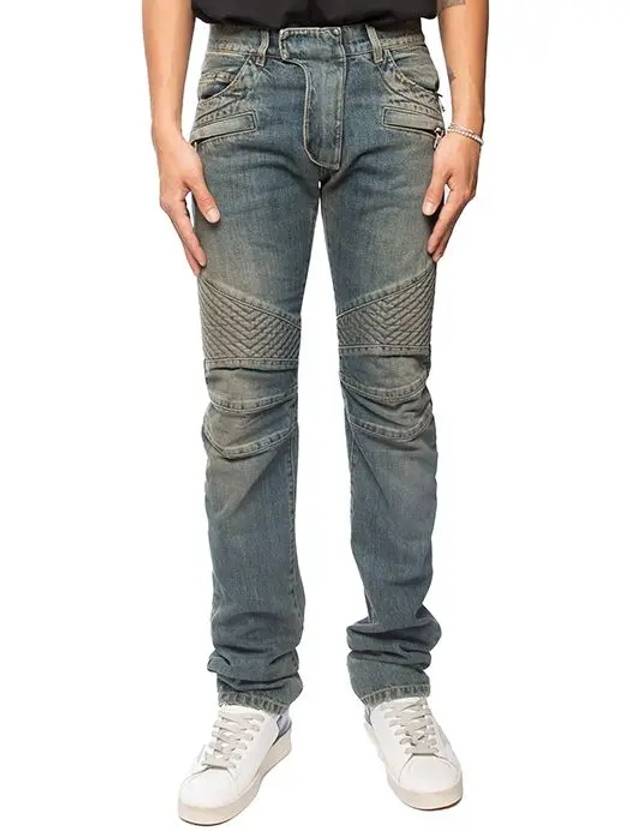 Medium blue slim biker jeans S5HT500C 816S - BALMAIN - BALAAN 2