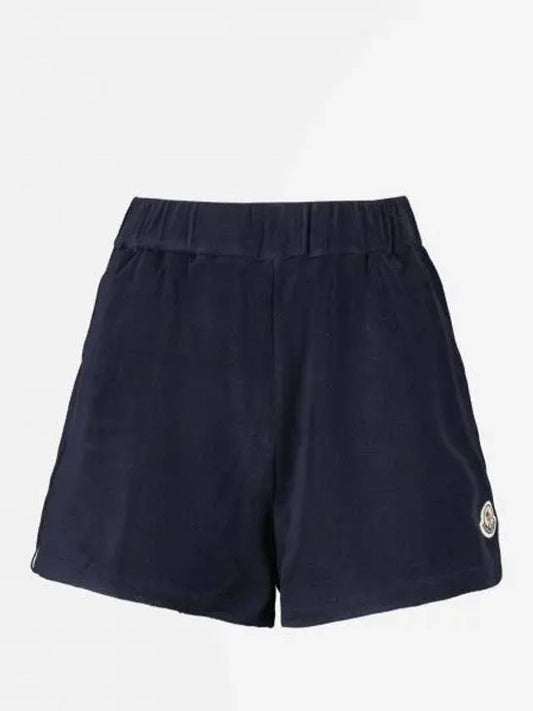 IDomestic ShippingI 8H00022 596LS 778 Logo Patch Terry Cotton Sweat Short Pants kr 218375 - MONCLER - BALAAN 1