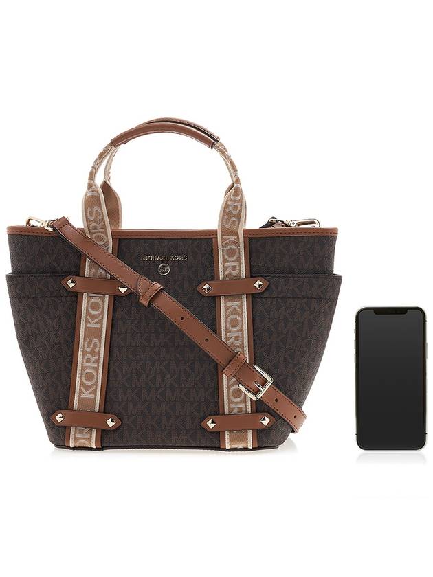 Maeve Small Logo Tote Bag Brown - MICHAEL KORS - BALAAN 7