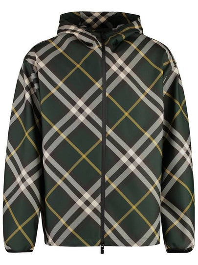 Check Pattern Hoodie Zip-Up Ivy - BURBERRY - BALAAN 2