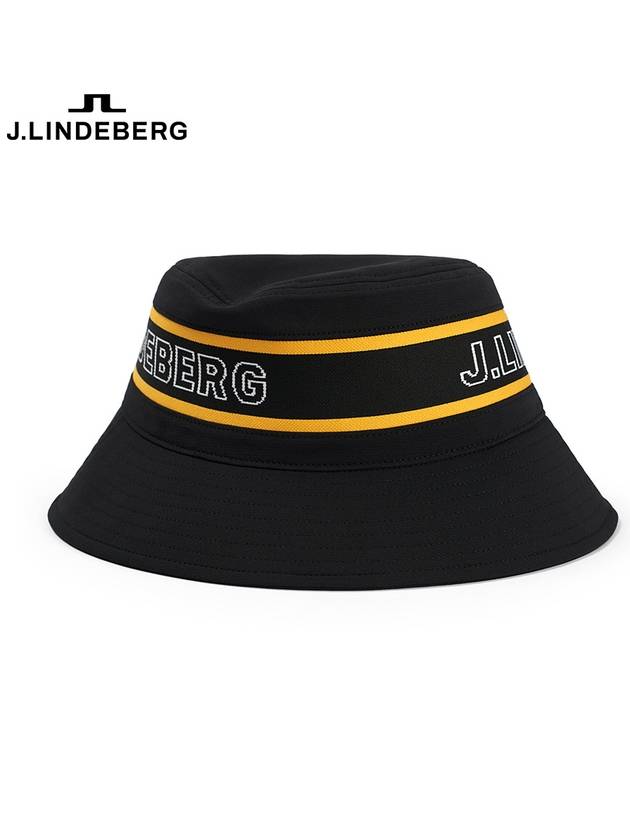 Black Men s Denver Striped Bucket Hat Golf GMAC07058 9999 - J.LINDEBERG - BALAAN 1