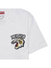 Tiger Embroidery Crew Neck Cotton Short Sleeve T-shirt White - KENZO - BALAAN 8