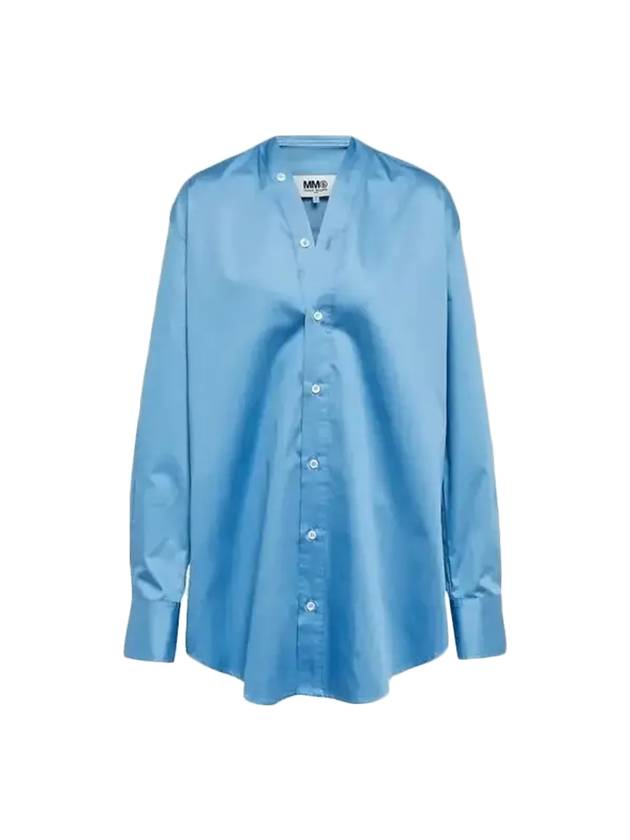 Collarless Shirt Blue - MAISON MARGIELA - BALAAN 1